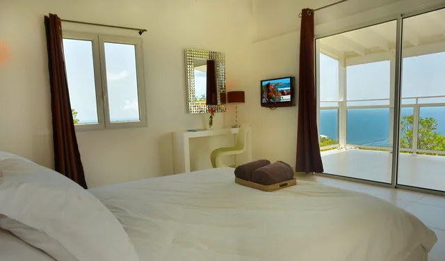 bedroom 02 ocean view at Villa Dasha in St Barts - St Barts luxury vacation rental