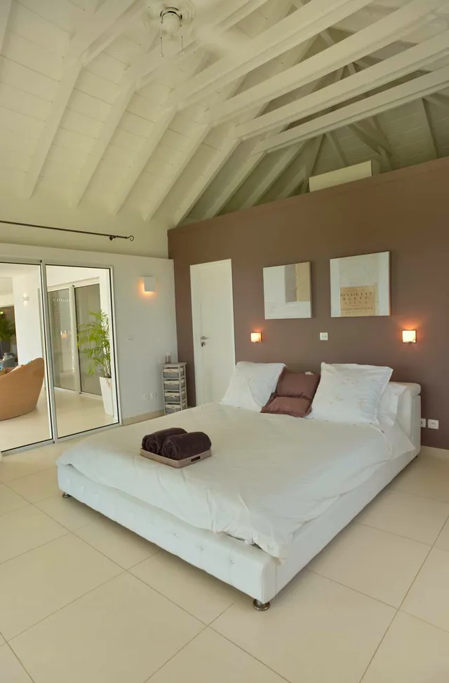bedroom 02 terrace view at Villa Dasha in St Barts - St. Barts Villa Rental