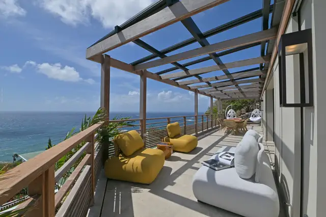terrace at Villa Davalia in St Barts - St. Barts Villa Rental