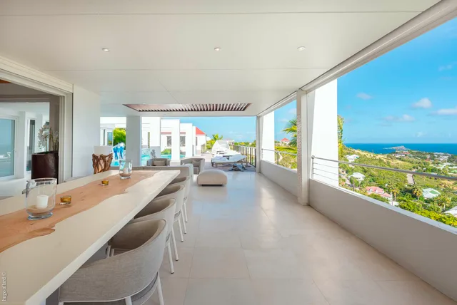 Outside Dining at Villa Eclipse in St Barts - St Barts luxury vacation rental