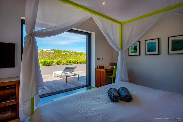 House bedroom 2 view at Villa Eden House in St Barts - St. Barth Villa Rental