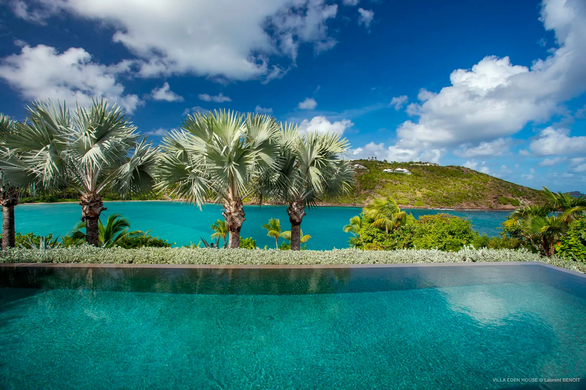 House pool view ocean at Villa Eden House in St Barts - St Barts luxury vacation rental