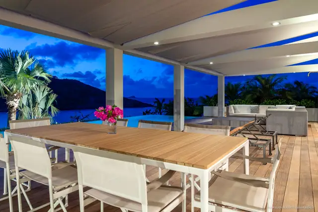 terrace at Villa Eden House in St Barts - St. Barts Villa Rental