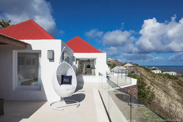 terrace at Villa Elle in St Barts - St. Barts Villa Rental