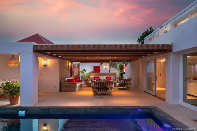 Terrace at Villa Elle in St Barts - St. Barts Villa Rental