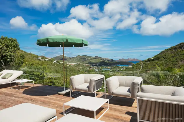 terrace at Villa Emotion in St Barts - St. Barts Villa Rental