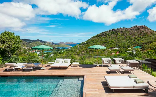 pool ocean view at Villa Emotion in St Barts - St. Barts Villa Rental