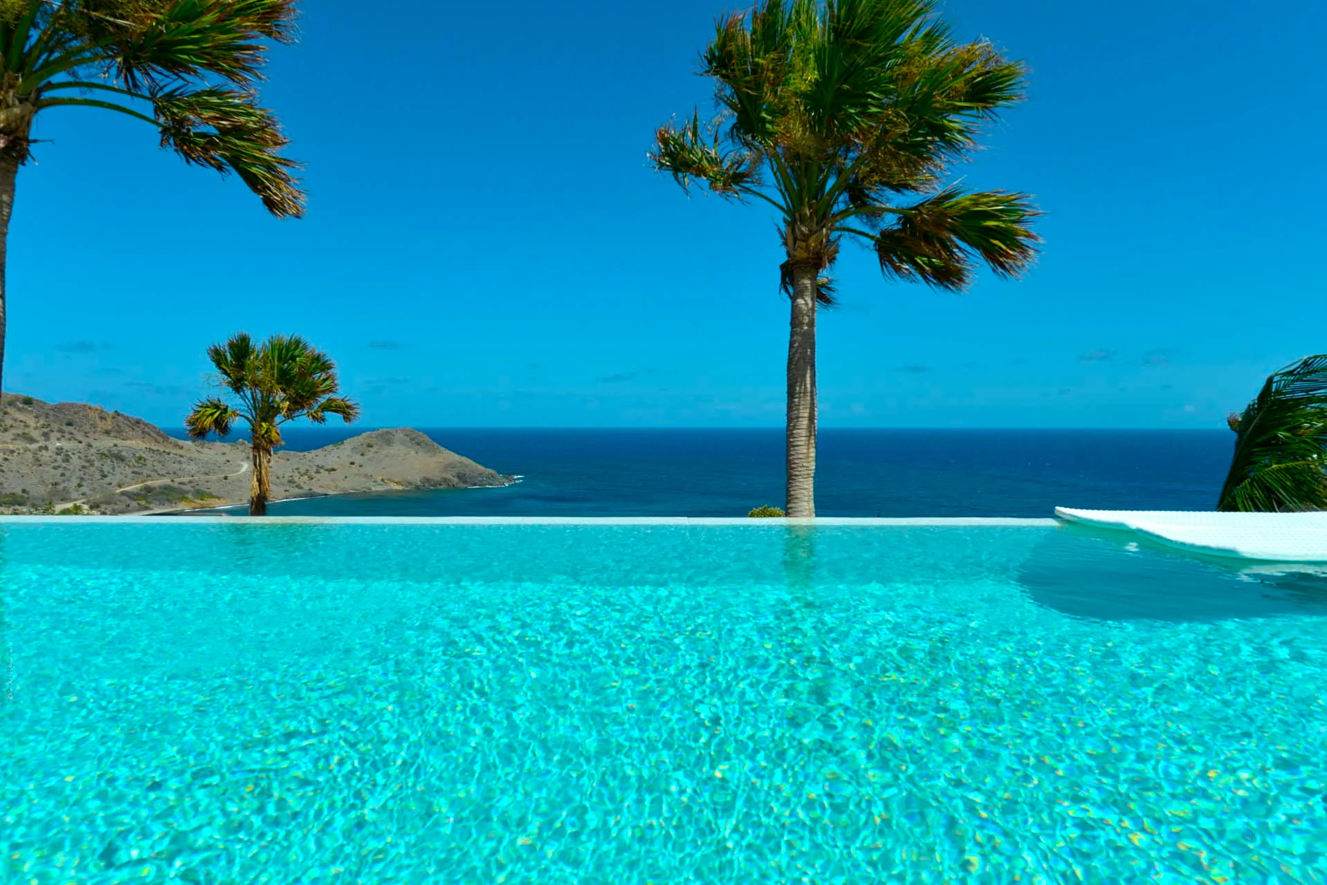 pool ocean view at Villa Enzuma in St Barts - St Barts luxury vacation rental