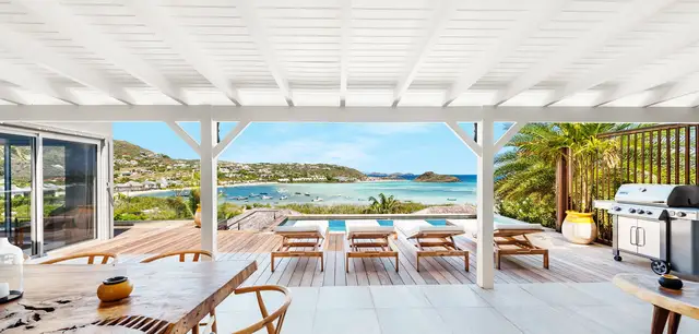 terrace at Villa Essenia in St Barts - St. Barts Villa Rental