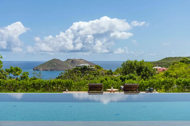 pool ocean view at Villa Eva in Colombier - St. Barth Villa Rental