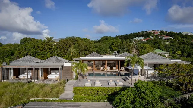 aerial at Villa Floating Garden in St Barts - St. Barth Villa Rental