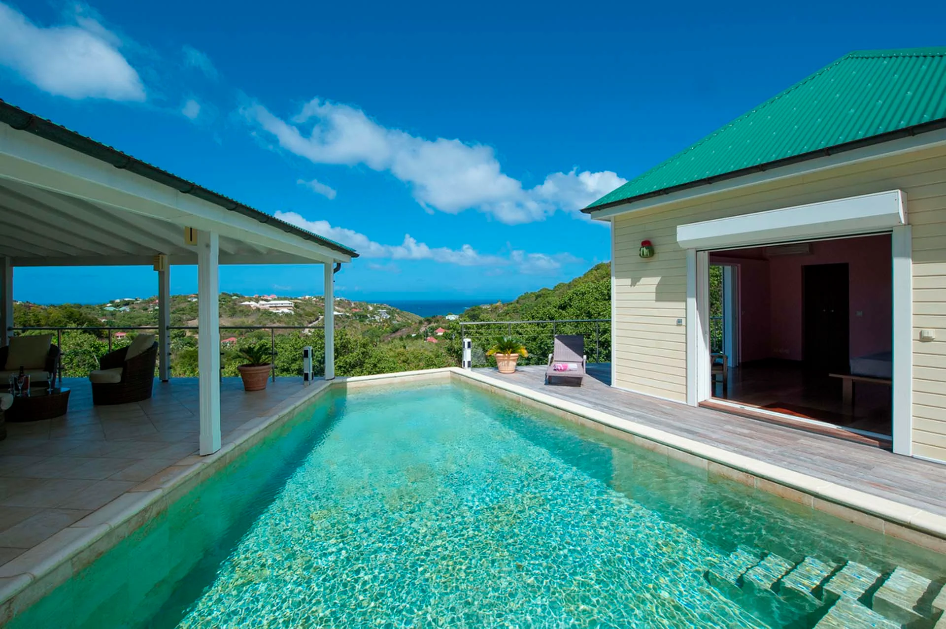 pool ocean view at Villa Florence in St Barts - St Barts luxury vacation rental