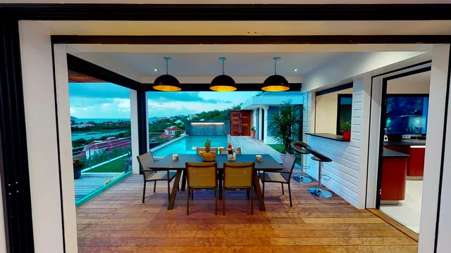 and Sun - Outside dining at Villa Fun and Sun in St Barts - St. Barth Villa Rental