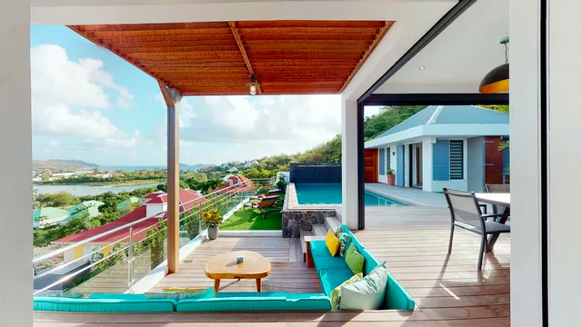 and Sun - Outside living at Villa Fun and Sun in St Barts - St. Barts Villa Rental