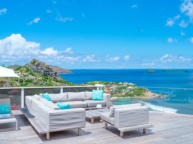 Outside living at Villa Gaillac in St Barts - St. Barts Villa Rental