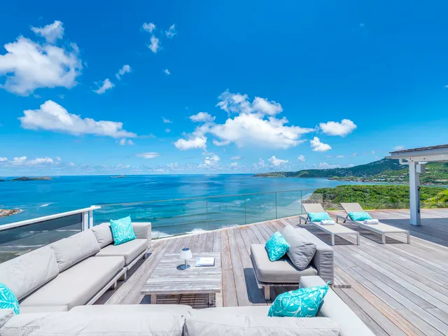 Outside living at Villa Gaillac in St Barts - St. Barth Villa Rental