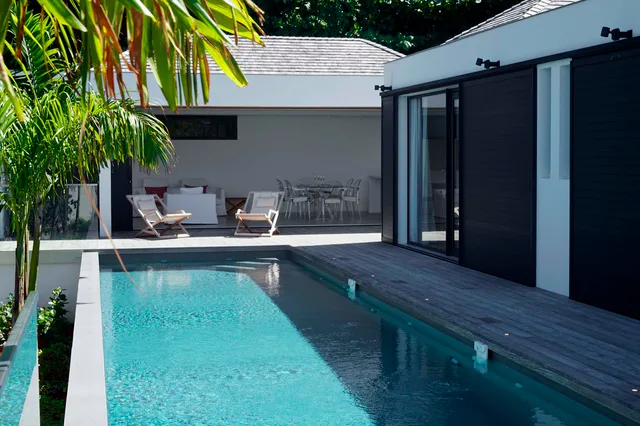 and living room at Villa Good Vibrations in St Barts - St. Barts Villa Rental