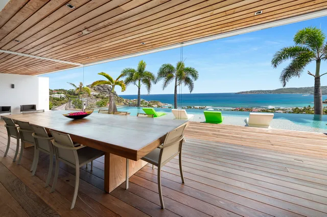 terrace at Villa Grace in St Barts - St. Barts Villa Rental