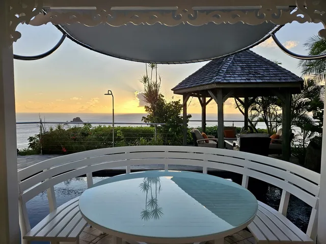 terrace at Villa Grain de Folie in St Barts - St. Barts Villa Rental