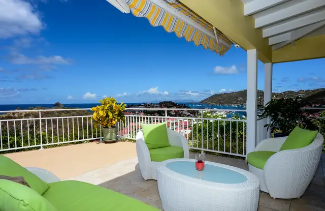 terrace at Villa Grands Galets in St Barts - St Barts luxury vacation rental