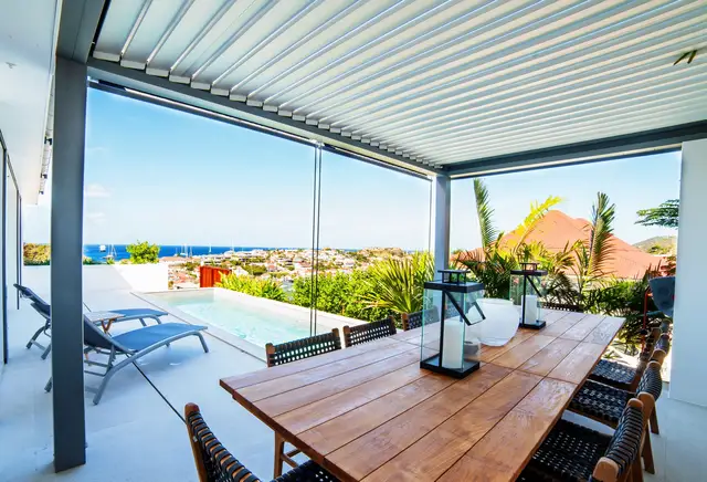 terrace at Villa Grenadine in St Barts - St. Barth Villa Rental