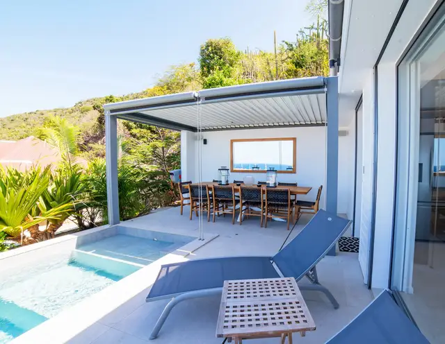 terrace at Villa Grenadine in St Barts - St Barts luxury vacation rental