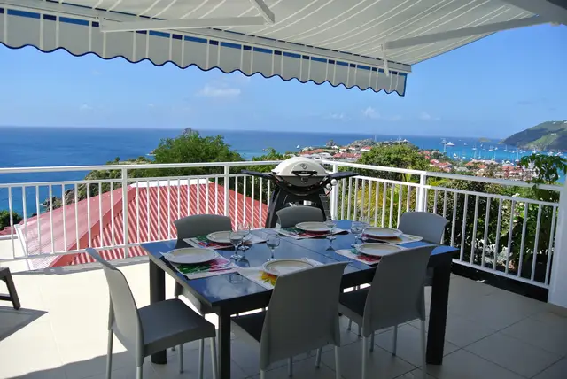 terrace at Villa Gros Ilets in St Barts - St. Barth Villa Rental
