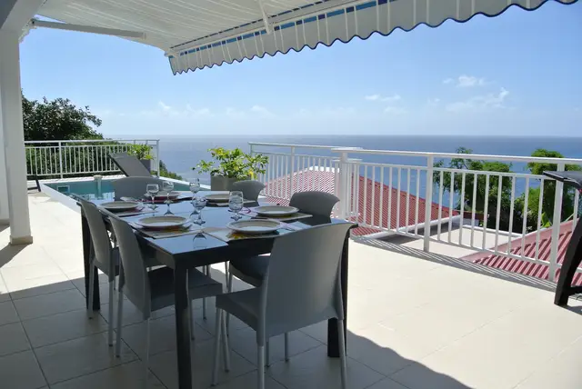 terrace at Villa Gros Ilets in St Barts - St Barts luxury vacation rental