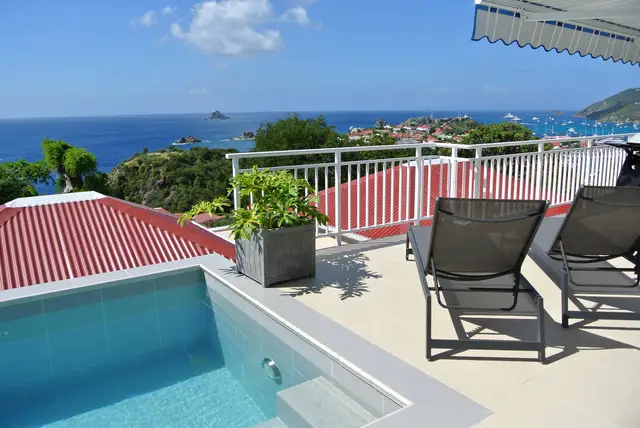 terrace at Villa Gros Ilets in St Barts - St. Barts Villa Rental