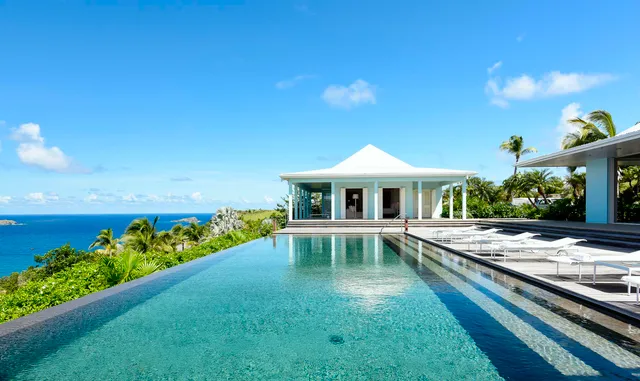 04 - Hill House pool bungalow bedroom 01 at Villa Hill House in St Barts - St. Barts Villa Rental