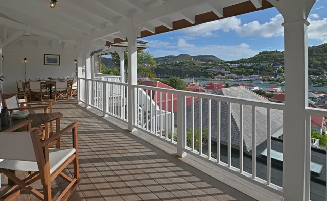 terrace at Villa Hippocampe in St Barts - St. Barts Villa Rental