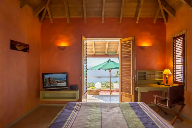 bedroom 02 ocean view - by J at Villa Hurakan in St Barts - St. Barts Villa Rental