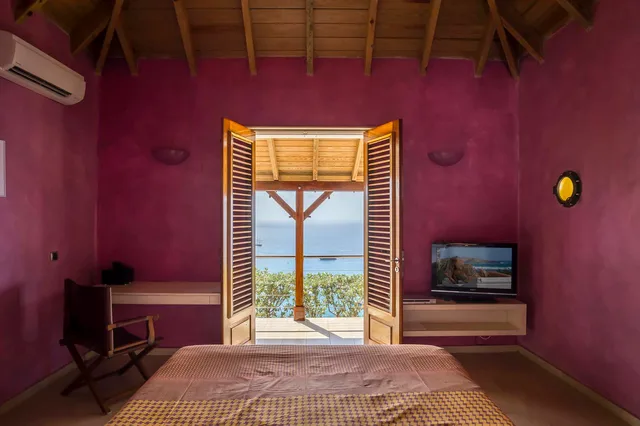 bedroom 01 ocean view - by J at Villa Hurakan in St Barts - St. Barts Villa Rental