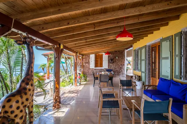terrace at Villa Hurakan in St Barts - St. Barts Villa Rental