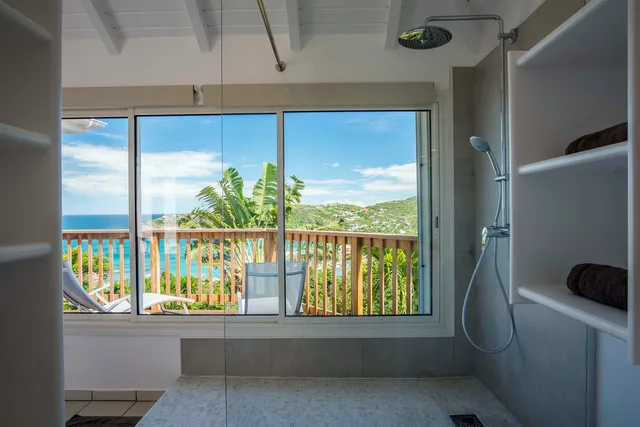 bathroom 02 ocean view at Villa Idalia in St Barts - St. Barts Villa Rental