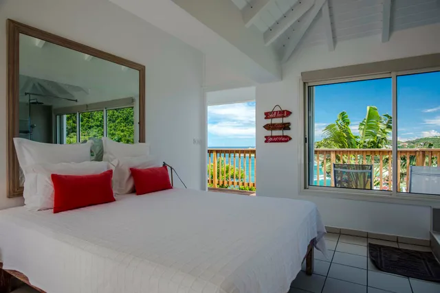 bedroom 02 ocean view at Villa Idalia in St Barts - St. Barth Villa Rental