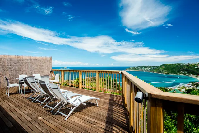 deck ocean view at Villa Idalia in St Barts - St Barts luxury vacation rental