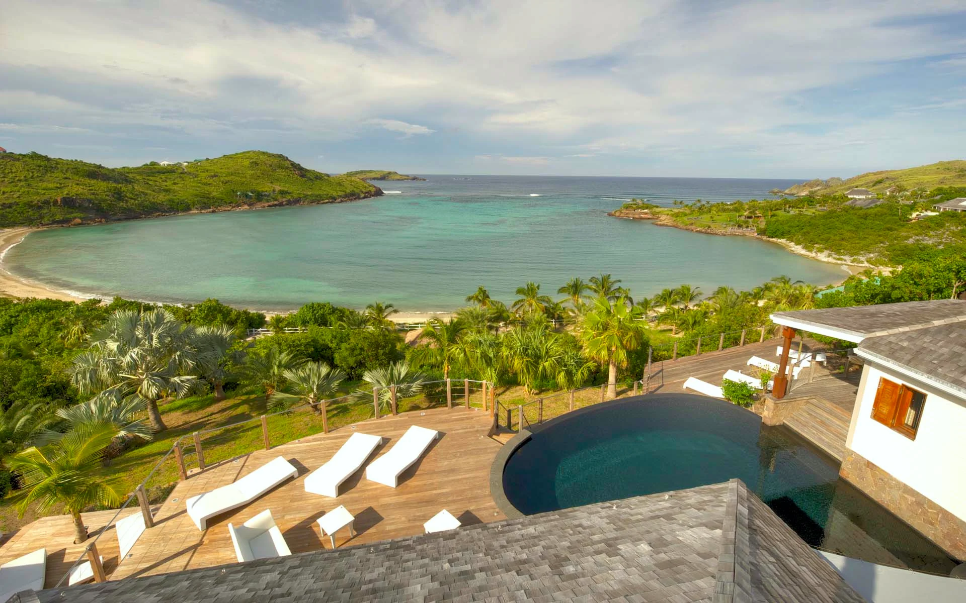 Song deck pool ocean view at Villa Indian Song in St Barts - St Barts luxury vacation rental