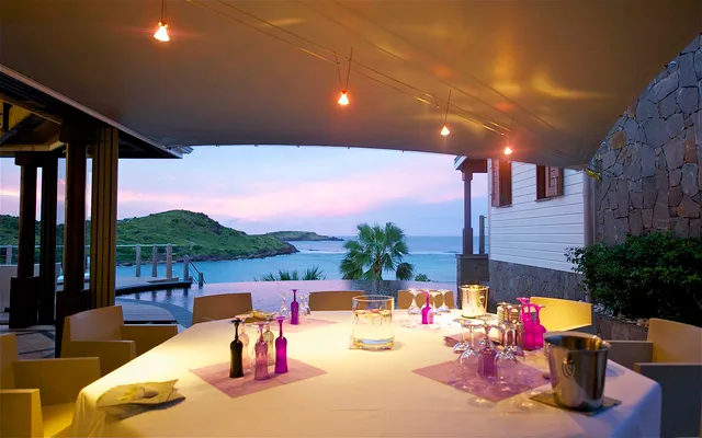 Song dining ocean view at Villa Indian Song in St Barts - St Barts luxury vacation rental