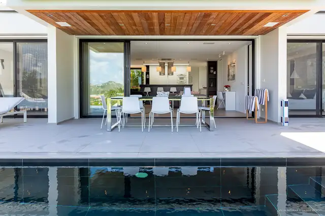 terrace at Villa Indyana in St Barts - St. Barts Villa Rental