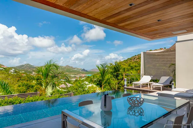 pool ocean view at Villa Indyana in Lurin - St. Barts Villa Rental
