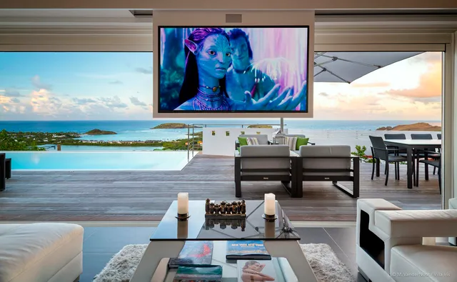 bedroom 1 ocean view at Villa Iris in St Barts - St. Barth Villa Rental