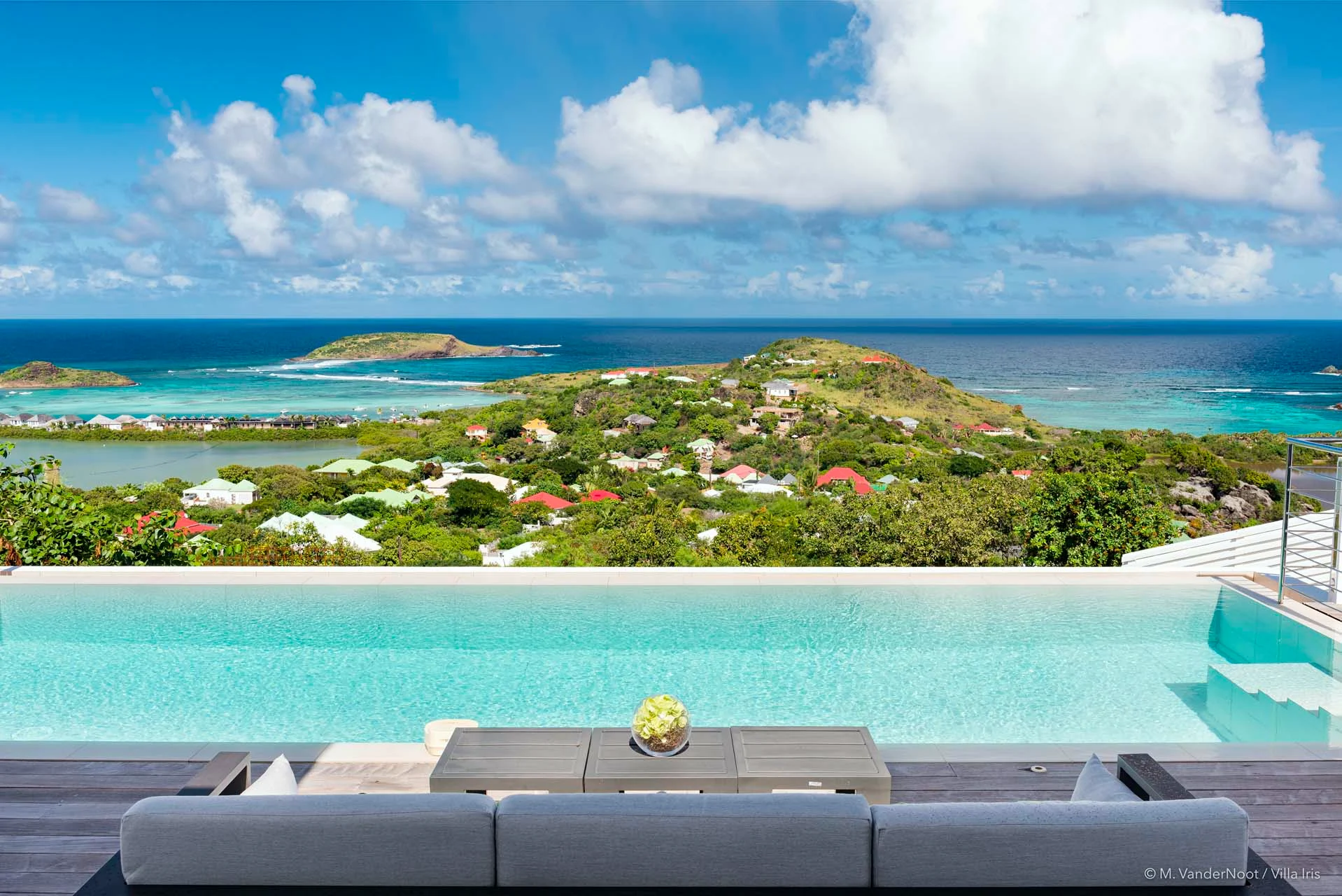 pool ocean view at Villa Iris in St Barts - St Barts luxury vacation rental