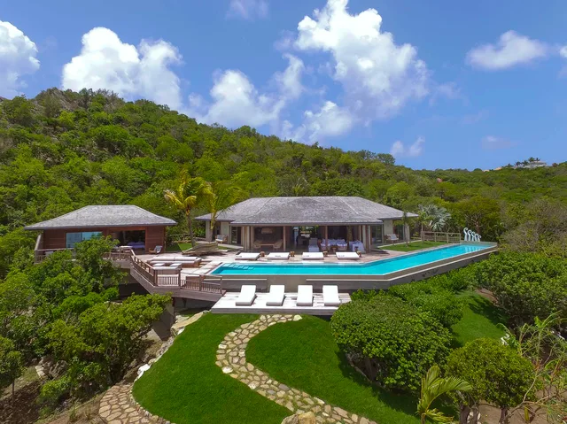 aerial view 01 at Villa Ixfalia in St Barts - St. Barts Villa Rental