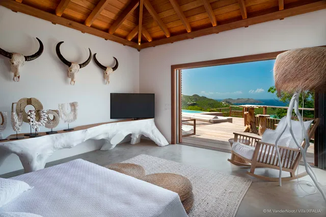 bedroom 01 view at Villa Ixfalia in St Barts - St. Barth Villa Rental