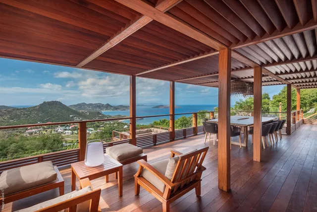 terrace at Villa Jable in St Barts - St. Barth Villa Rental