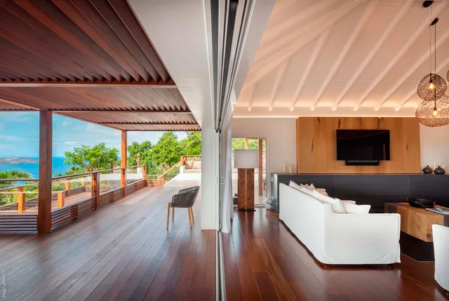 Dining Room and Terrace at Villa Jable in St Barts - St. Barts Villa Rental