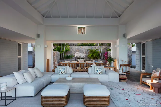 Outside Living at Villa Jasmine in St Barts - St Barts luxury vacation rental