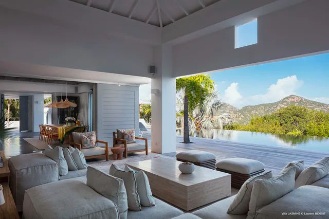 Outside Living at Villa Jasmine in St Barts - St. Barts Villa Rental