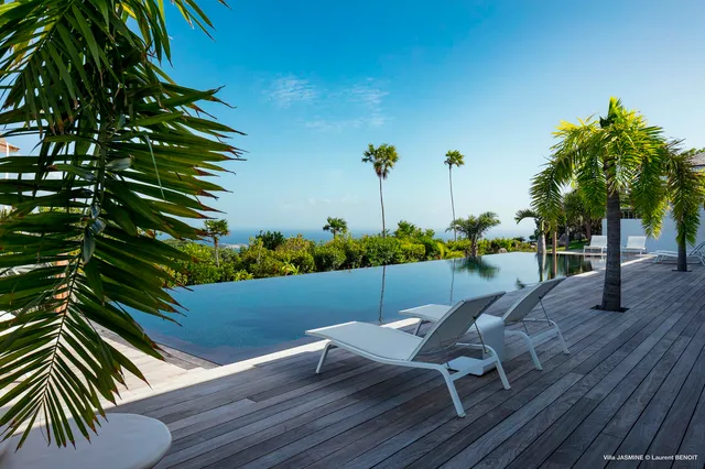 pool ocean view at Villa Jasmine in Gouverneur - St. Barts Villa Rental